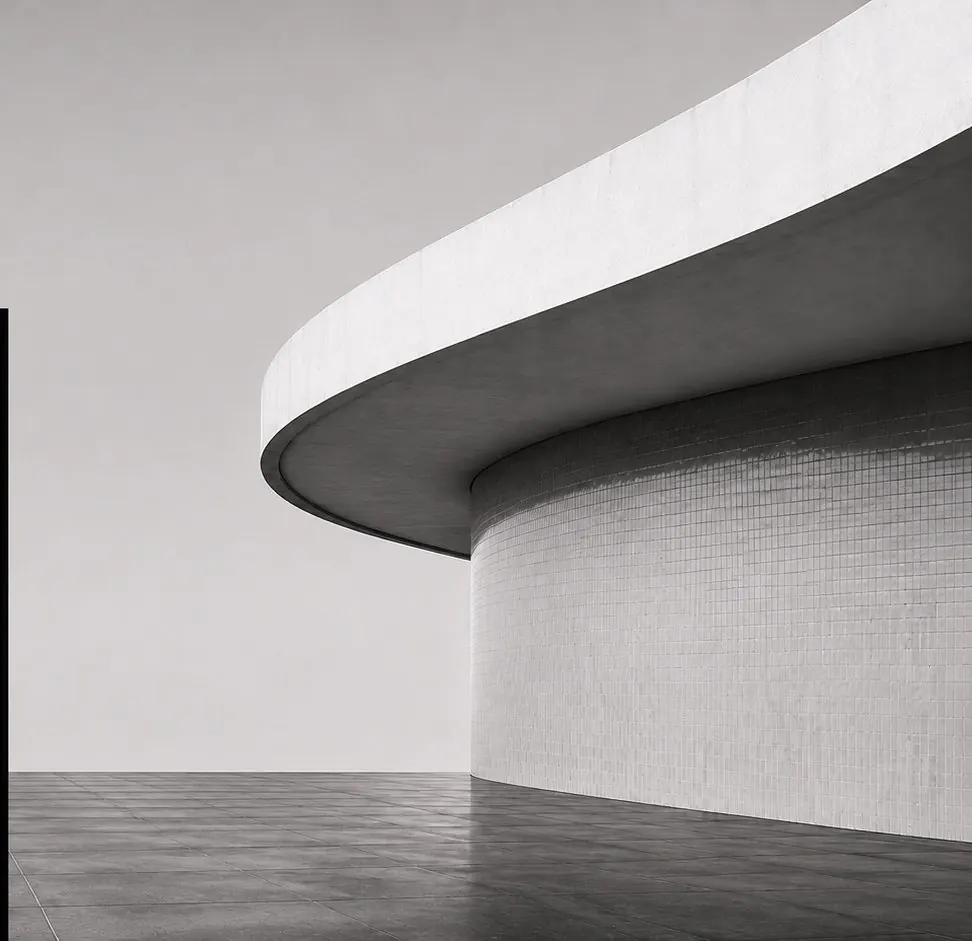 Edifício moderno em curva