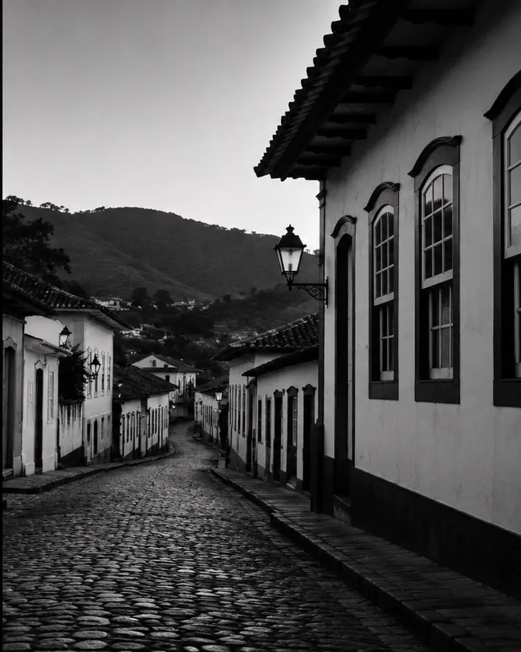 Rua de pedra do centro histórico